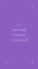 Example affirmation wallpaper on a phone lock screen